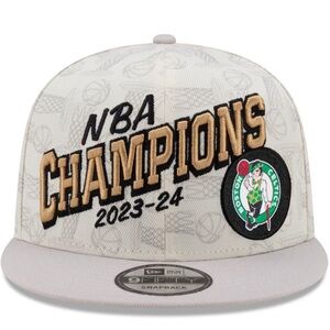 Boston Celtics New Era 2024 NBA Finals Champions Locker Room 9FIFTY Snapback Hat